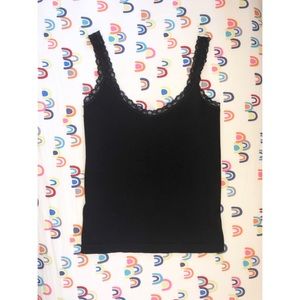 Anthropologie black lace cami